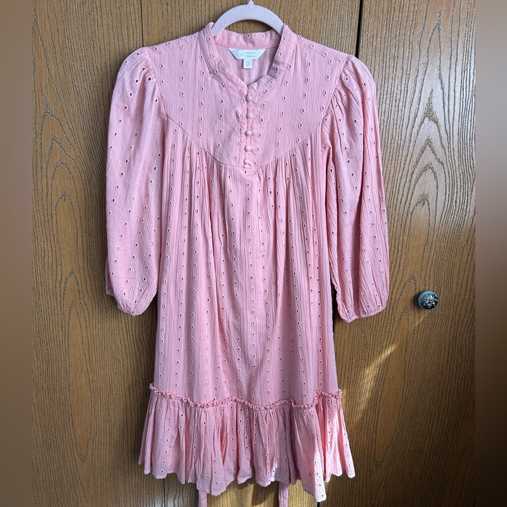 Eyelet peasant dress